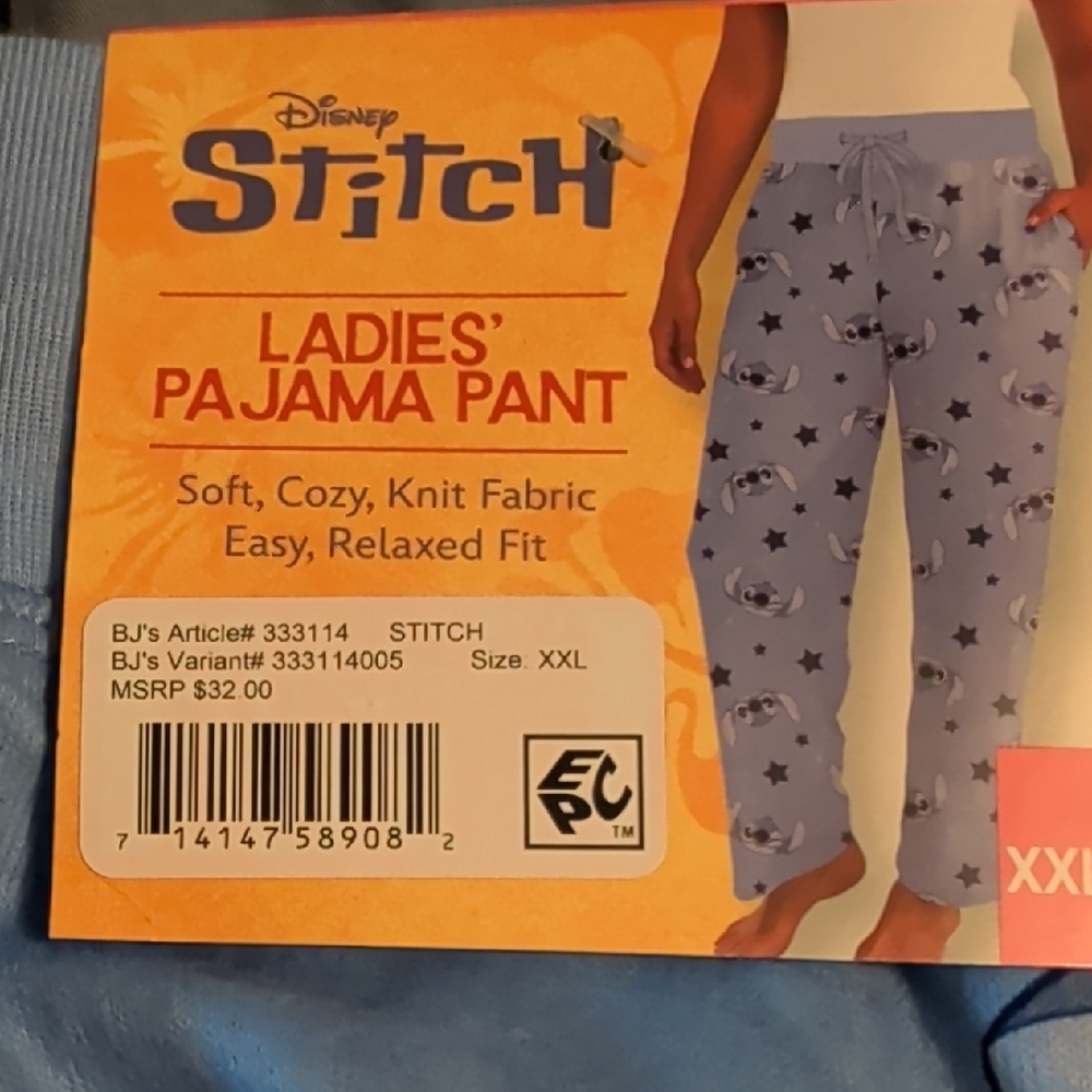Disney Stitch Blue Pajama Pants NWT - Picture 3 of 4